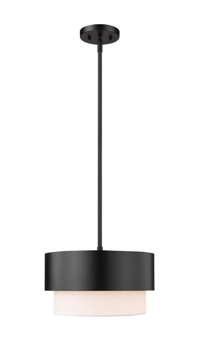 Pendant Z-Lite 495P12-MB Matte Black Counterpoint 1 Light Pendant Z-Lite