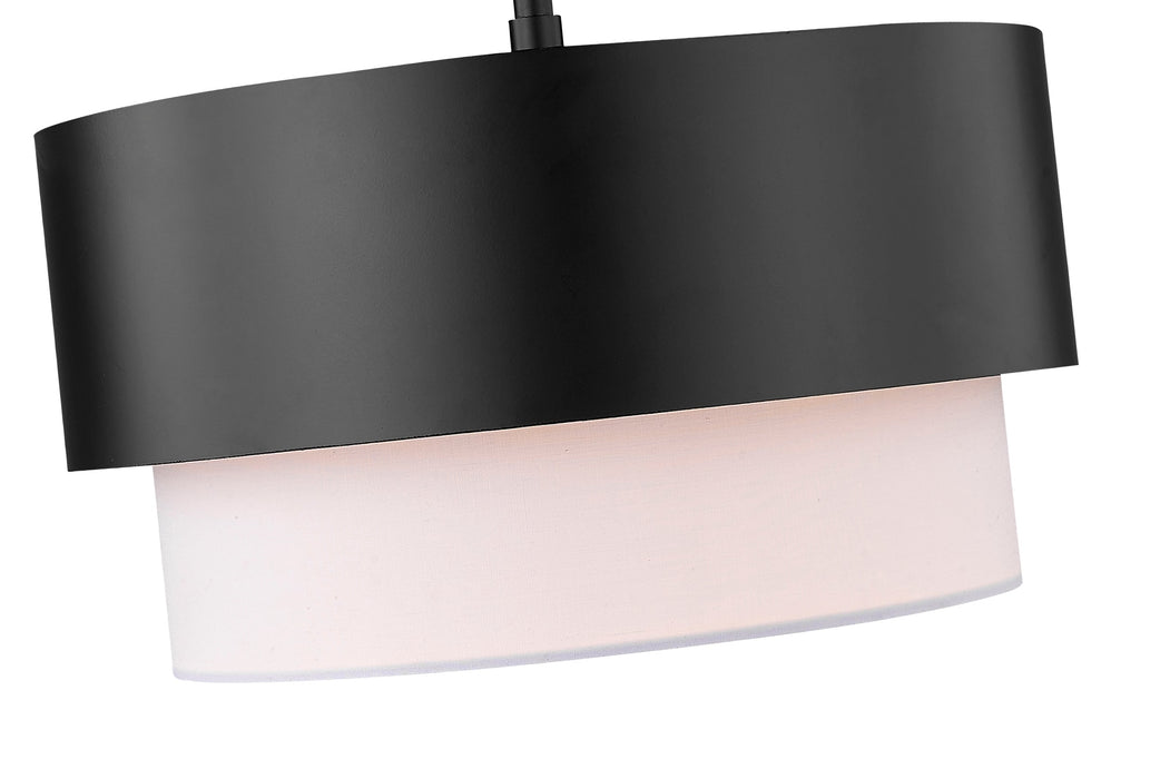 Pendant Z-Lite 495P12-MB Matte Black Counterpoint 1 Light Pendant Z-Lite
