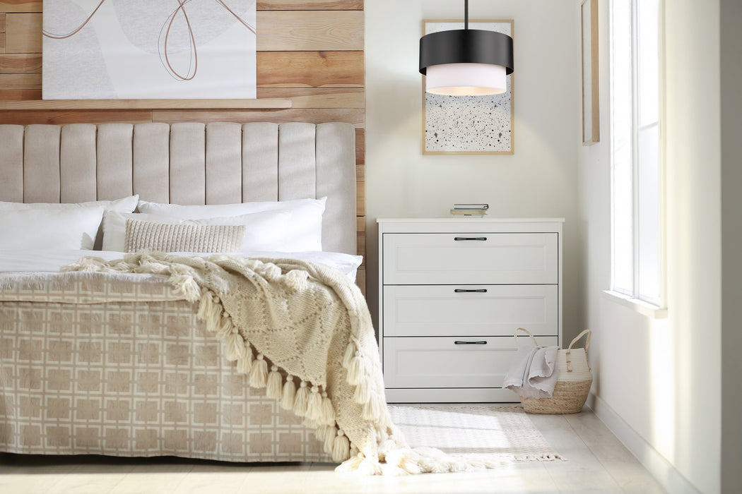 Pendant Z-Lite 495P12-MB Matte Black Counterpoint 1 Light Pendant Z-Lite