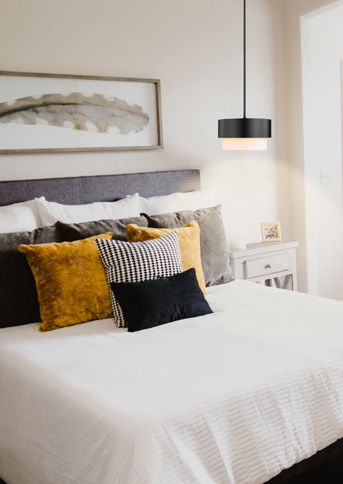 Pendant Z-Lite 495P12-MB Matte Black Counterpoint 1 Light Pendant Z-Lite