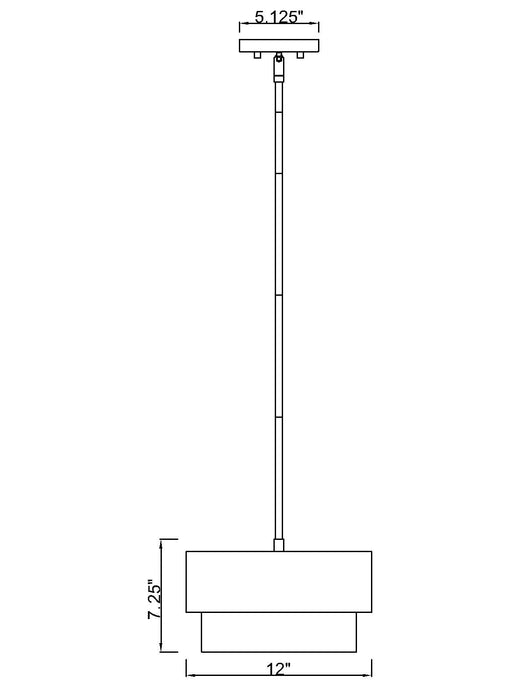 Pendant Z-Lite 495P12-MGLD Modern Gold Counterpoint 1 Light Pendant Z-Lite