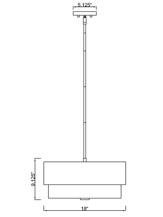 Pendant Z-Lite 495P18-MB Matte Black Counterpoint 3 Light Pendant Z-Lite