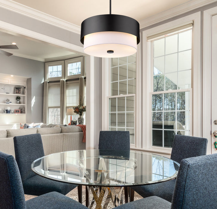 Pendant Z-Lite 495P18-MB Matte Black Counterpoint 3 Light Pendant Z-Lite