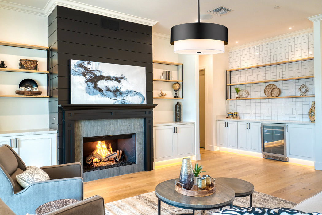 Chandelier Z-Lite 495P24-MB Matte Black Counterpoint 5 Light Chandelier Z-Lite