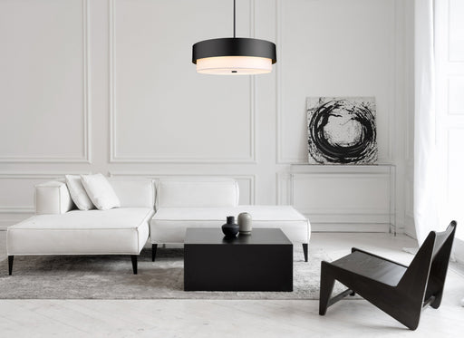 Chandelier Z-Lite 495P32-MB Matte Black Counterpoint 6 Light Chandelier Z-Lite