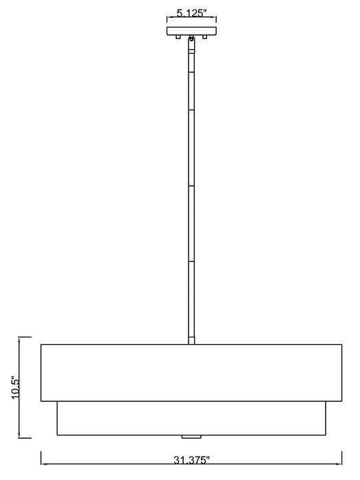 Chandelier Z-Lite 495P32-MGLD Modern Gold Counterpoint 6 Light Chandelier Z-Lite
