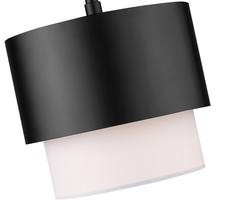 Pendant Z-Lite 495P7-MB Matte Black Counterpoint 1 Light Pendant Z-Lite