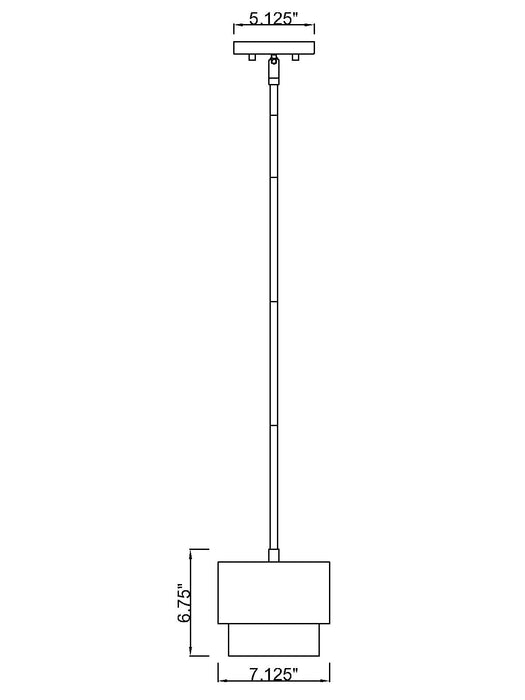 Pendant Z-Lite 495P7-MGLD Modern Gold Counterpoint 1 Light Pendant Z-Lite