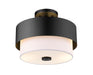 Semi Flush Mount Z-Lite 495SF13-MB Matte Black Counterpoint 2 Light Semi Flush Mount Z-Lite