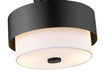 Semi Flush Mount Z-Lite 495SF13-MB Matte Black Counterpoint 2 Light Semi Flush Mount Z-Lite