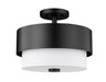 Semi Flush Mount Z-Lite 495SF13-MB Matte Black Counterpoint 2 Light Semi Flush Mount Z-Lite