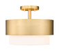 Semi Flush Mount Z-Lite 495SF13-MGLD Modern Gold Counterpoint 2 Light Semi Flush Mount Z-Lite