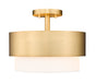 Semi Flush Mount Z-Lite 495SF13-MGLD Modern Gold Counterpoint 2 Light Semi Flush Mount Z-Lite