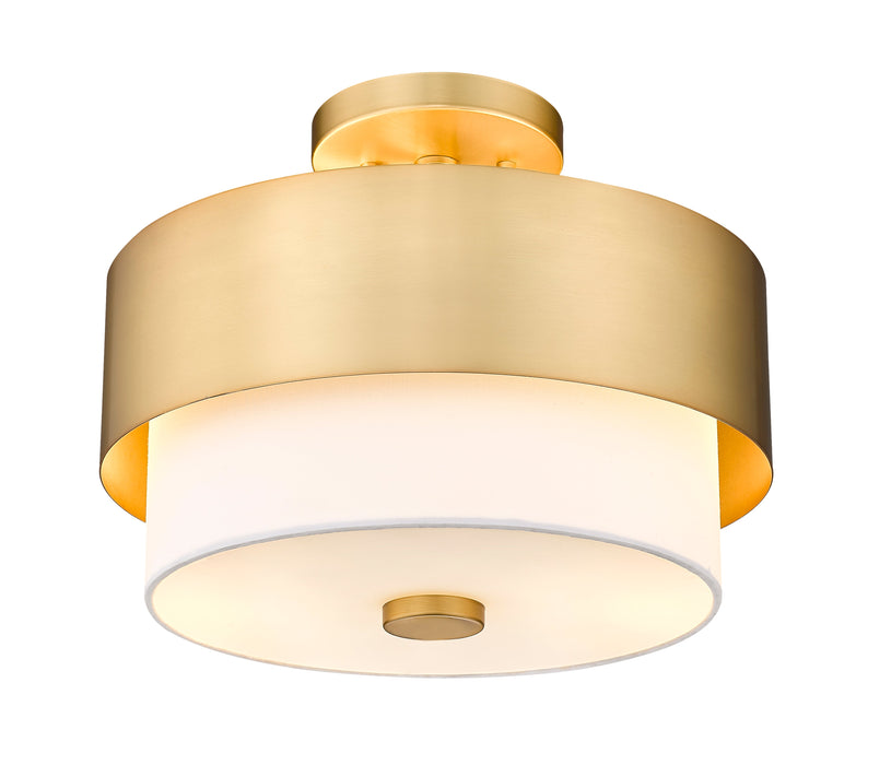 Semi Flush Mount Z-Lite 495SF13-MGLD Modern Gold Counterpoint 2 Light Semi Flush Mount Z-Lite
