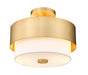 Semi Flush Mount Z-Lite 495SF13-MGLD Modern Gold Counterpoint 2 Light Semi Flush Mount Z-Lite