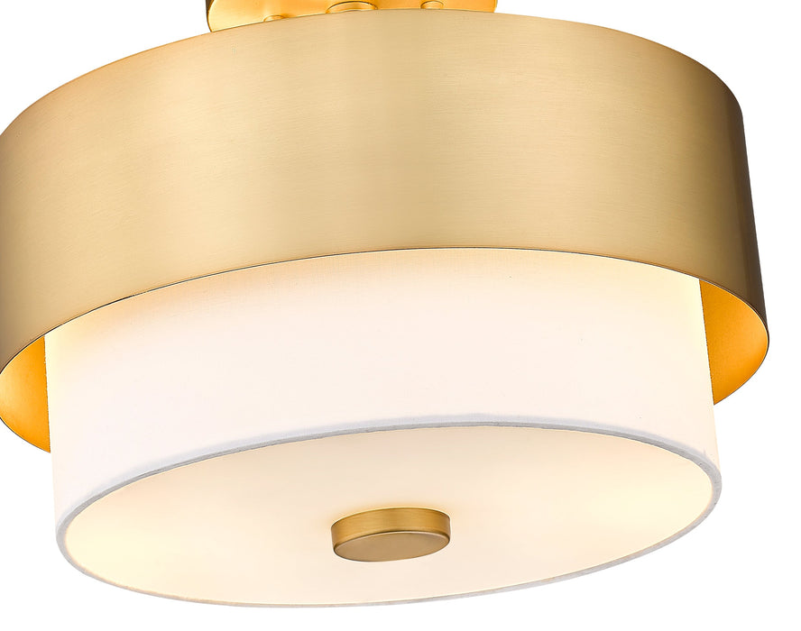 Semi Flush Mount Z-Lite 495SF13-MGLD Modern Gold Counterpoint 2 Light Semi Flush Mount Z-Lite