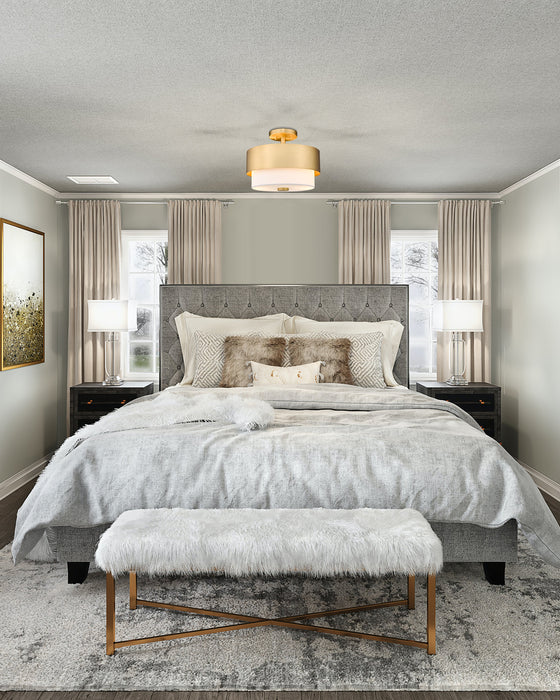 Semi Flush Mount Z-Lite 495SF13-MGLD Modern Gold Counterpoint 2 Light Semi Flush Mount Z-Lite