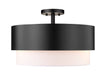 Semi Flush Mount Z-Lite 495SF18-MB Matte Black Counterpoint 3 Light Semi Flush Mount Z-Lite