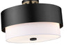 Semi Flush Mount Z-Lite 495SF18-MB Matte Black Counterpoint 3 Light Semi Flush Mount Z-Lite