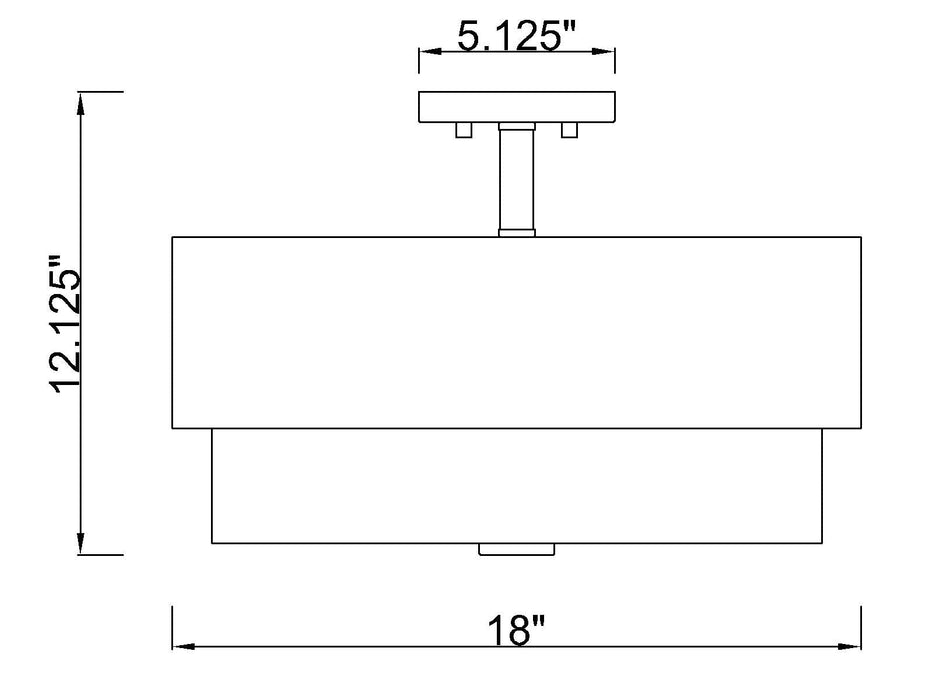 Semi Flush Mount Z-Lite 495SF18-MB Matte Black Counterpoint 3 Light Semi Flush Mount Z-Lite