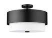 Semi Flush Mount Z-Lite 495SF18-MB Matte Black Counterpoint 3 Light Semi Flush Mount Z-Lite