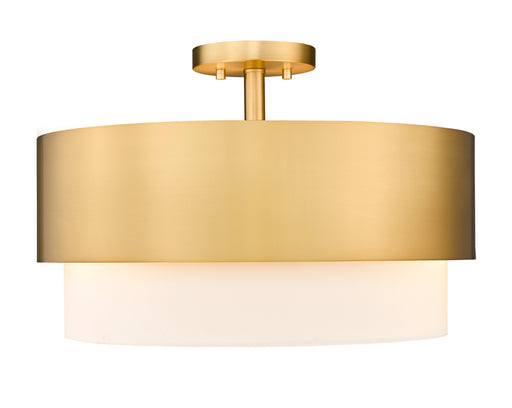 Semi Flush Mount Z-Lite 495SF18-MGLD Modern Gold Counterpoint 3 Light Semi Flush Mount Z-Lite