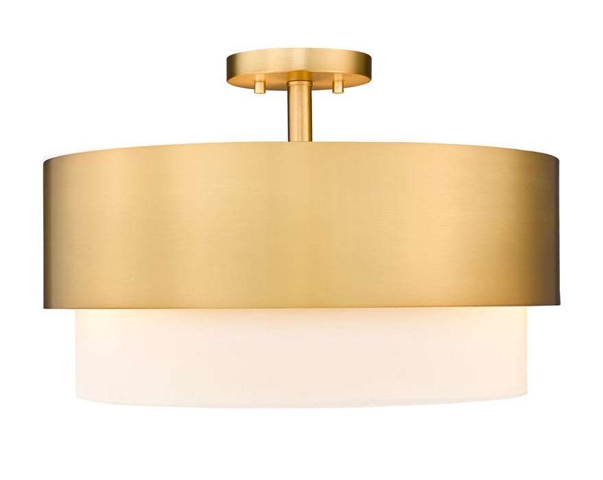 Semi Flush Mount Z-Lite 495SF18-MGLD Modern Gold Counterpoint 3 Light Semi Flush Mount Z-Lite