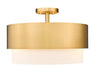 Semi Flush Mount Z-Lite 495SF18-MGLD Modern Gold Counterpoint 3 Light Semi Flush Mount Z-Lite