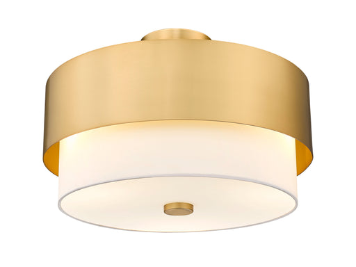 Semi Flush Mount Z-Lite 495SF18-MGLD Modern Gold Counterpoint 3 Light Semi Flush Mount Z-Lite