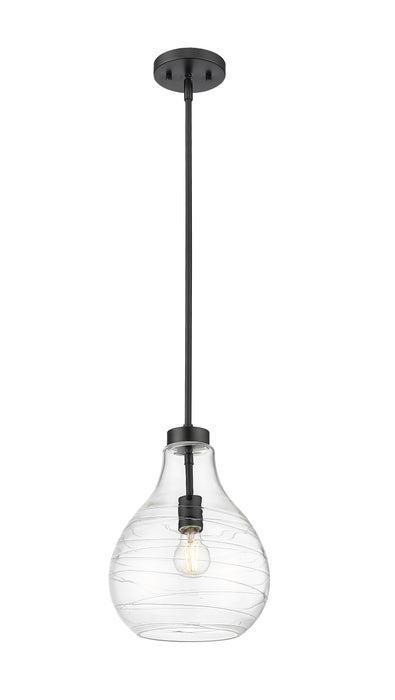 Pendant Z-Lite 496P10-MB Matte Black Bon Air 1 Light Pendant Z-Lite