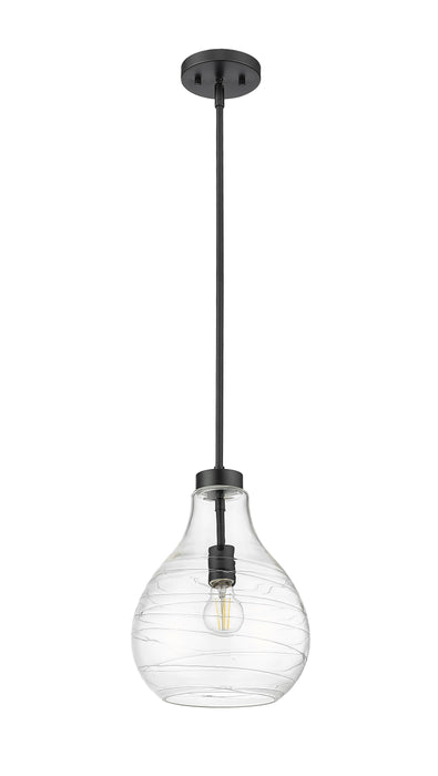 Pendant Z-Lite 496P10-MB Matte Black Bon Air 1 Light Pendant Z-Lite