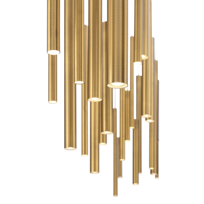 Eurofase 46814-043 Santana 72" Antique Brass LED Chandelier
