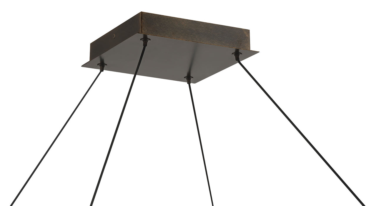 Eurofase 50053-018 Neoness 34" Weathered Brass LED Chandelier