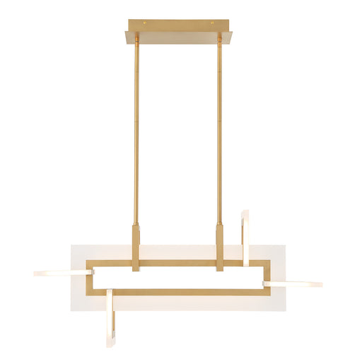 Eurofase 45718-014 Inizio 33" Matte Gold LED Chandelier