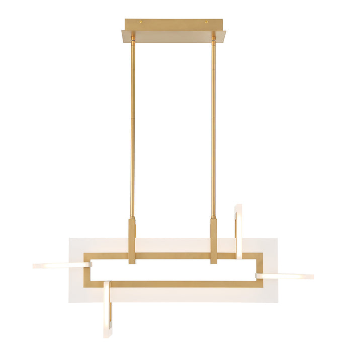 Eurofase 45718-014 Inizio 33" Matte Gold LED Chandelier