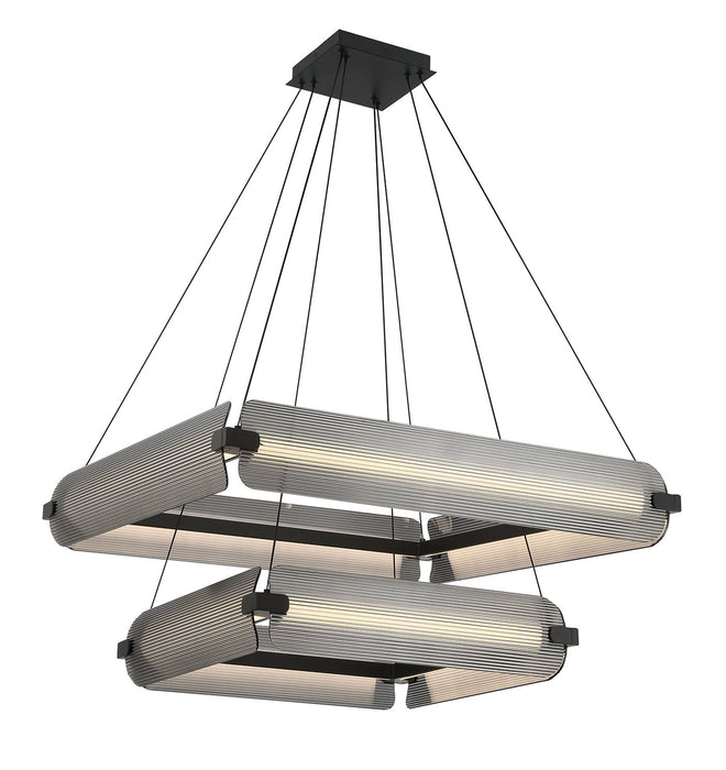 Eurofase 50054-015 Neoness 34" Matte Black LED Chandelier