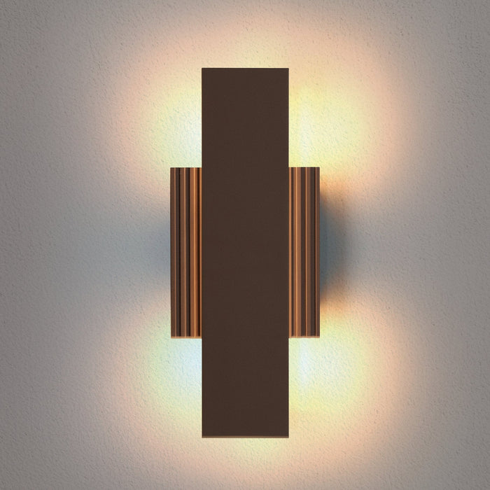 Exterior Wall Sconce Thesis 207719A Jacks 15 inch Architectural Bronze 5CCT LED Exterior Wall Sconce THESIS