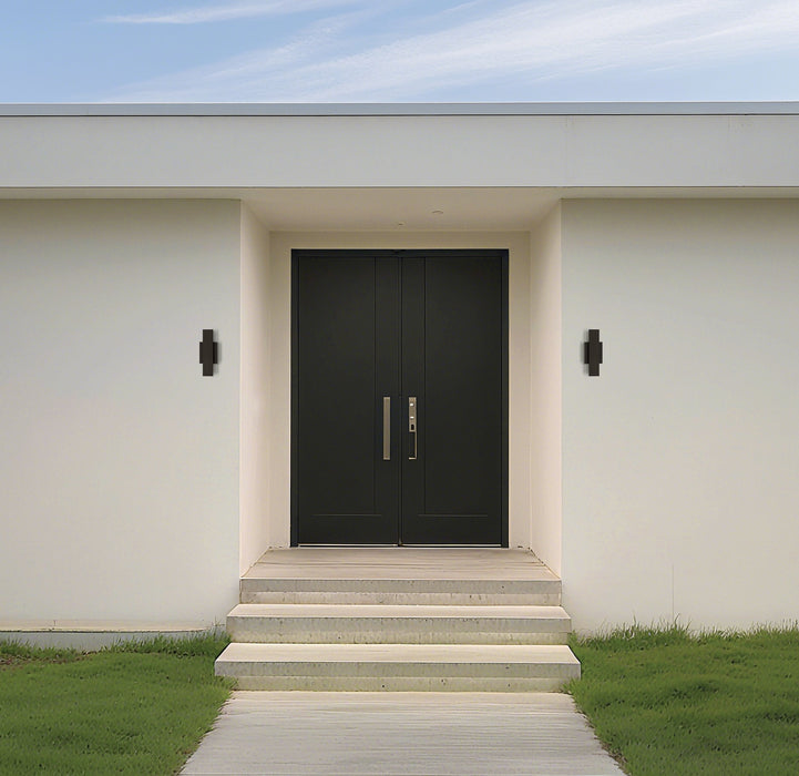 Exterior Wall Sconce Thesis 207719A Jacks 15 inch Architectural Bronze 5CCT LED Exterior Wall Sconce THESIS