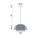 Eurofase 35945-017 Kenmore 16" Matte Black LED Pendant Light