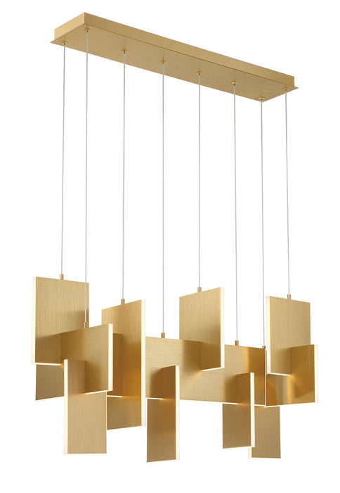 Eurofase 38044-014 Coburg 42" Brushed Gold LED Chandelier