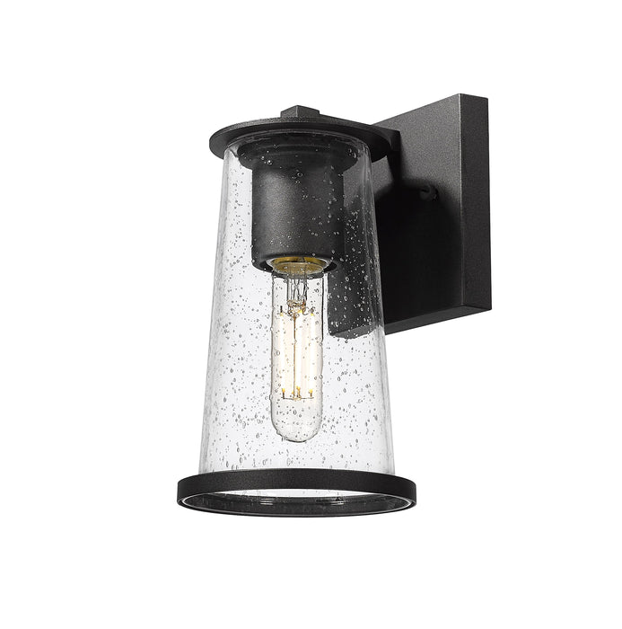 Outdoor Wall Light Z-Lite 5004S-BK Sand Black Bar Harbor 1 Light Outdoor Wall Light Z-Lite