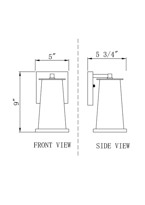 Outdoor Wall Light Z-Lite 5004S-BK Sand Black Bar Harbor 1 Light Outdoor Wall Light Z-Lite