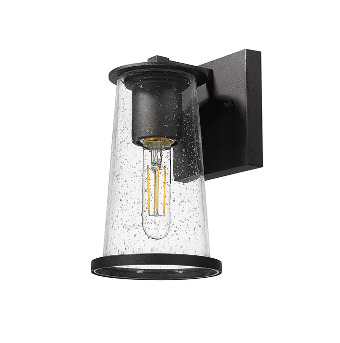 Outdoor Wall Light Z-Lite 5004S-BK Sand Black Bar Harbor 1 Light Outdoor Wall Light Z-Lite