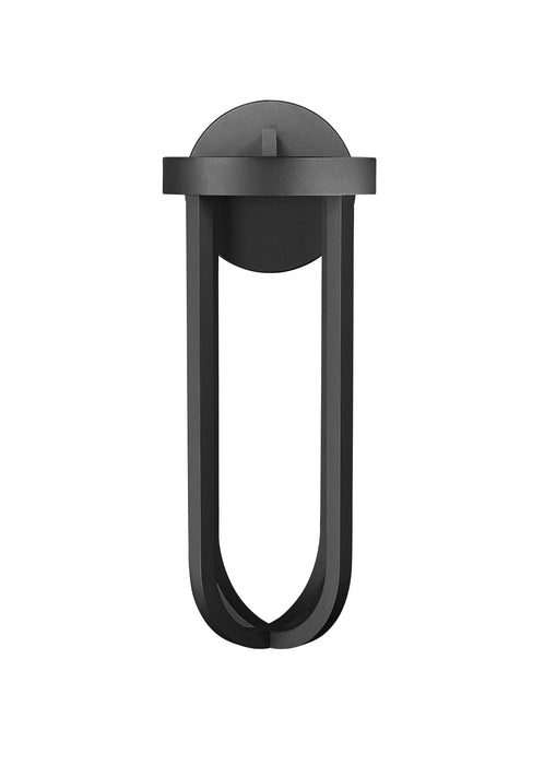 Outdoor Wall Light Z-Lite 5005B-BK-LED Sand Black Leland 1 Light Outdoor Wall Light Z-Lite