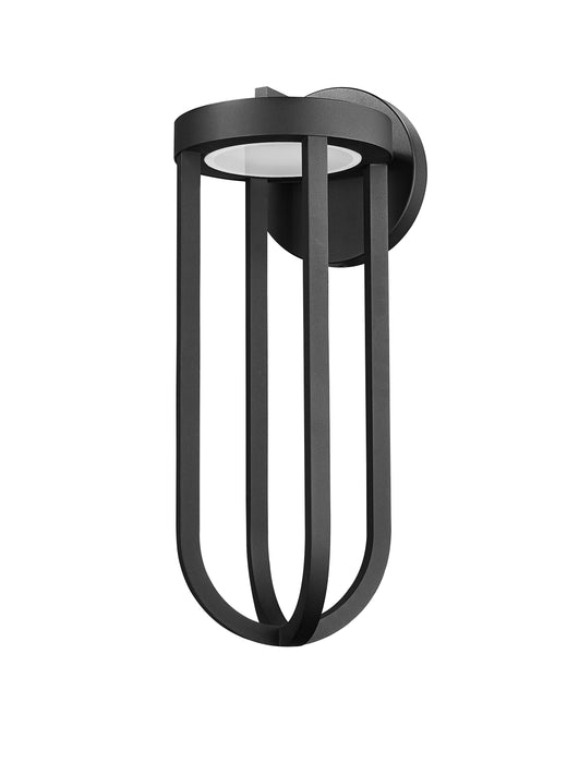 Outdoor Wall Light Z-Lite 5005B-BK-LED Sand Black Leland 1 Light Outdoor Wall Light Z-Lite
