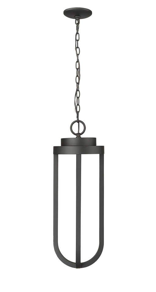 Outdoor Chain Mount Ceiling Fixture Z-Lite 5005CHB-BK-LED Sand Black Leland 1 Light Outdoor Chain Mount Ceiling Fixture Z-Lite