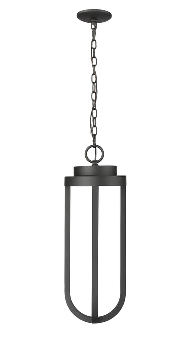Outdoor Chain Mount Ceiling Fixture Z-Lite 5005CHB-BK-LED Sand Black Leland 1 Light Outdoor Chain Mount Ceiling Fixture Z-Lite