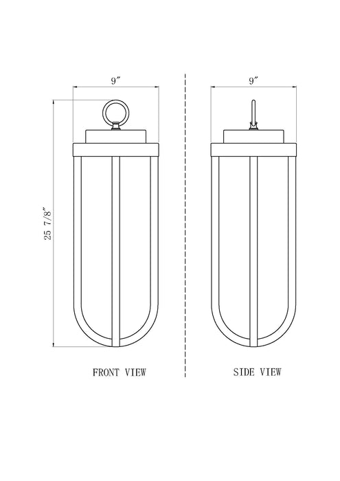 Outdoor Chain Mount Ceiling Fixture Z-Lite 5005CHB-BK-LED Sand Black Leland 1 Light Outdoor Chain Mount Ceiling Fixture Z-Lite