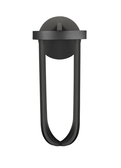Outdoor Wall Light Z-Lite 5005M-BK-LED Sand Black Leland 1 Light Outdoor Wall Light Z-Lite
