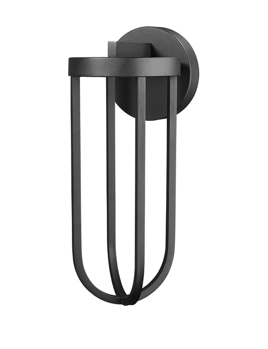 Outdoor Wall Light Z-Lite 5005M-BK-LED Sand Black Leland 1 Light Outdoor Wall Light Z-Lite